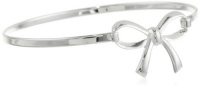 Sterling Silver Catch Bangle Bracelet with Bow