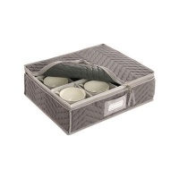 China Cup Storage Chest - Deluxe Quilted Microfiber (Light Gray) (13H x 15.5W x 5D) China Cup Storage Chest - Deluxe Quilted Microfiber (Light Gray) (13H x 15.5W x 5D)