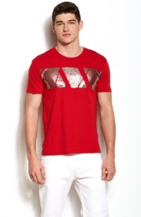 Armani Exchange Mens Foiled Triangle Logo Tee Armani Exchange Mens Foiled Triangle Logo Tee