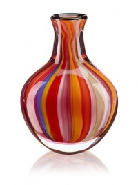 Badash Crystal Jazmin Art Glass Rainbow Vase, Multicolor, 9 Badash Crystal Jazmin Art Glass Rainbow Vase, Multicolor, 9
