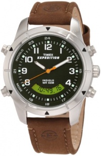 Timex Men's T49829 Expedition Rugged Chronograph Analog-Digital Brown Leather Strap Watch Timex Men's T49829 Expedition Rugged Chronograph Analog-Digital Brown Leather Strap Watch