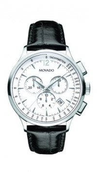Movado Men's 0606575 Circa Black Crocodile-Embossed Leather Strap Watch Movado Men's 0606575 Circa Black Crocodile-Embossed Leather Strap Watch