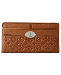 A gorgeous embossed leather covers this vintage-inspired design. Keep all your essentials in arm's reach with this boho beautiful design from Fossil featuring signature hardware and heavily stitched accents. A gorgeous embossed leather covers this vintage-inspired design. Keep all your essentials in arm's reach with this boho beautiful design from Fossil featuring signature hardware and heavily stitched accents.
