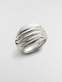 A high fluted dome of sterling silver is effortlessly chic.Sterling silver Imported