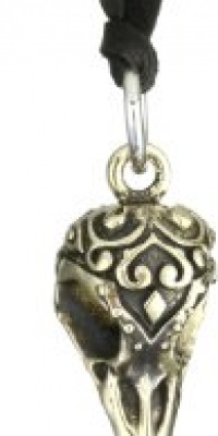 King Baby Industrial Romance Men's Small Alloy Raven Skull Pendant Necklace on Leather Cord King Baby Industrial Romance Men's Small Alloy Raven Skull Pendant Necklace on Leather Cord