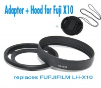 EzFoto 52mm Filter Adapter + Lens Hood for Fuji X10, with a free lens cap EzFoto 52mm Filter Adapter + Lens Hood for Fuji X10, with a free lens cap