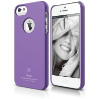 elago S5 Slim Fit Case for iPhone 5 + Logo Protection Film included- eco friendly Retail Packaging - Soft feeling Purple