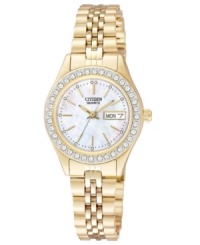 Sparkle never goes out of style. Embrace this timeless SL series watch by Citizen. Sparkle never goes out of style. Embrace this timeless SL series watch by Citizen.