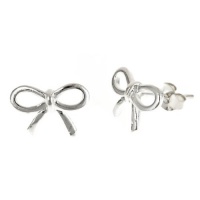 Bow Stud Earrings in Sterling Silver Bow Stud Earrings in Sterling Silver