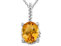 Genuine Citrine Pendant by Effy Collection® LIFETIME WARRANTY Genuine Citrine Pendant by Effy Collection® LIFETIME WARRANTY