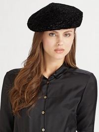 Classic felt beret for a timeless chic look.80% acrylic/20% polyester Specialist clean only Made in USA of imported material Classic felt beret for a timeless chic look.80% acrylic/20% polyester Specialist clean only Made in USA of imported material