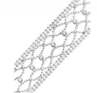 Givenchy Bracelet, Open Weave Silver-Tone Crystal Bracelet Givenchy Bracelet, Open Weave Silver-Tone Crystal Bracelet