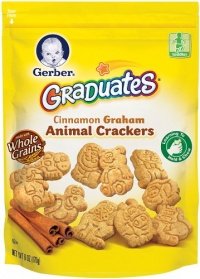 Gerber Graduates Animal Crackers Pouch, Cinnamon Graham, 6 Ounce (Pack of 4) Gerber Graduates Animal Crackers Pouch, Cinnamon Graham, 6 Ounce (Pack of 4)