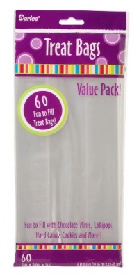 Darice 28-003V 4-Inch-by- 9-Inch Clear Treat Bag 60-Piece Value Pack Darice 28-003V 4-Inch-by- 9-Inch Clear Treat Bag 60-Piece Value Pack