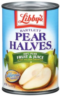 Libby's Bartlett Pear Halves In Pear Juice From Concentrate, 15-Ounce Cans (Pack of 12) Libby's Bartlett Pear Halves In Pear Juice From Concentrate, 15-Ounce Cans (Pack of 12)