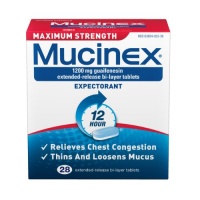 Mucinex Maximum Strength Extended-Release Bi-Layer Tablets, 28 Count Mucinex Maximum Strength Extended-Release Bi-Layer Tablets, 28 Count
