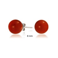 Bling Jewelry 925 Sterling Bead Round Carnelian Gemstone Ball Stud Earrings 8mm Bling Jewelry 925 Sterling Bead Round Carnelian Gemstone Ball Stud Earrings 8mm