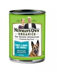 Newman's Own Organics Turkey & Brown Rice Formula for Dogs, 12.7-Ounce Cans (Pack of 12) Newman's Own Organics Turkey & Brown Rice Formula for Dogs, 12.7-Ounce Cans (Pack of 12)