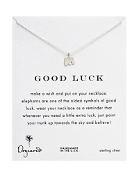 The elephant is one of the world's oldest symbols of luck. Dogeared's elephant charm necklace is sure to bring charm to your wardrobe. The elephant is one of the world's oldest symbols of luck. Dogeared's elephant charm necklace is sure to bring charm to your wardrobe.