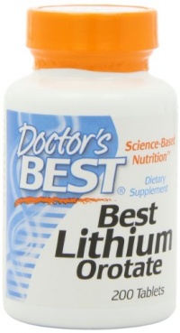 Doctor's Best Best Lithium Orotate (5mg), 200-Count Doctor's Best Best Lithium Orotate (5mg), 200-Count