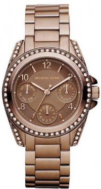 Michael Kors Mini-Size Blair Multi-Function Glitz Watch, Espresso