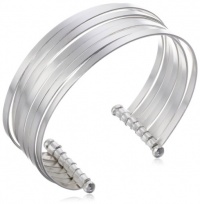 Sterling Silver Polished Multi-Stacked Bangle Cuff Bracelet Sterling Silver Polished Multi-Stacked Bangle Cuff Bracelet