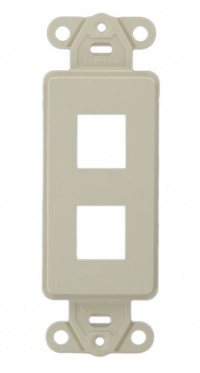 Leviton 41642-T QuickPort Decora Insert, 2-Port, Light Almond Leviton 41642-T QuickPort Decora Insert, 2-Port, Light Almond