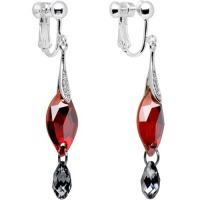 Handcrafted Red Magma Clip On Earrings MADE WITH SWAROVSKI ELEMENTS Handcrafted Red Magma Clip On Earrings MADE WITH SWAROVSKI ELEMENTS