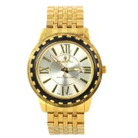 Charlie Jill WAT-0664M-GD 14K Gold Overlay Bracelet Men Watch with Swavorski Crystal Stone , Perfect Gift Idea Charlie Jill WAT-0664M-GD 14K Gold Overlay Bracelet Men Watch with Swavorski Crystal Stone , Perfect Gift Idea