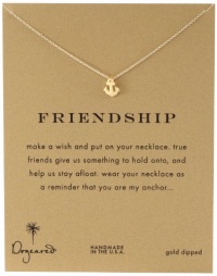 Dogeared Jewels and Gifts Friendship Gold-Plated Sterling Silver Smooth Anchor Pendant Necklace, 18.4 Dogeared Jewels and Gifts Friendship Gold-Plated Sterling Silver Smooth Anchor Pendant Necklace, 18.4