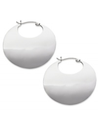 A chic and circular notion. This pair of earrings from Touch of Silver is crafted in silver-plated brass for postmodern appeal. Approximate length: 1-1/5 inches. Approximate width, 1-3/8 inches. A chic and circular notion. This pair of earrings from Touch of Silver is crafted in silver-plated brass for postmodern appeal. Approximate length: 1-1/5 inches. Approximate width, 1-3/8 inches.