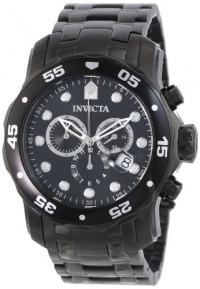 Invicta Men's 0076 Pro Diver Collection Chronograph Black Ion-Plated Stainless Steel Watch Invicta Men's 0076 Pro Diver Collection Chronograph Black Ion-Plated Stainless Steel Watch