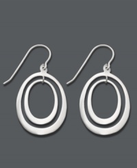 Smooth simplicity. Chic, oval drop earrings by Giani Bernini will easily complement any look with a subtle design in sterling silver. Approximate drop: 1-1/2 inches. Smooth simplicity. Chic, oval drop earrings by Giani Bernini will easily complement any look with a subtle design in sterling silver. Approximate drop: 1-1/2 inches.