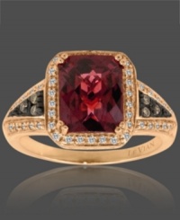 Cultivate a legacy with color. This stunning Le Vian ring features emerald-cut garnet (3-5/8 ct. t.w.) and round-cut diamond (1/5 ct. t.w.) set in 14k rose gold. Cultivate a legacy with color. This stunning Le Vian ring features emerald-cut garnet (3-5/8 ct. t.w.) and round-cut diamond (1/5 ct. t.w.) set in 14k rose gold.