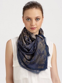 EXCLUSIVELY AT SAKS.COM. A glamorous flower and lace print with subtle logo detail adorns this modal and cashmere wrap.50% wool/50% silk55 X 55Dry cleanMade in Italy EXCLUSIVELY AT SAKS.COM. A glamorous flower and lace print with subtle logo detail adorns this modal and cashmere wrap.50% wool/50% silk55 X 55Dry cleanMade in Italy