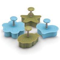 Paula Deen Signature Kitchen Tools 4-Piece Pie Press Cutters Set, Heart, Star, Daisy and Leaf Paula Deen Signature Kitchen Tools 4-Piece Pie Press Cutters Set, Heart, Star, Daisy and Leaf