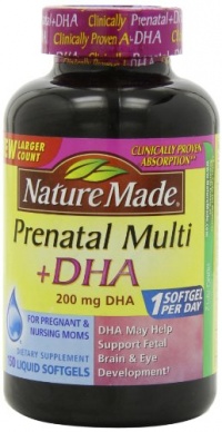 Nature Made Prenatal Multi + Dha, 200mg, 150 Liquid Softgels. Nature Made Prenatal Multi + Dha, 200mg, 150 Liquid Softgels.