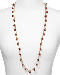 Sure to stun, this coral beaded necklace from Lauren Ralph Lauren brings beach-inspired beauty to your neckline. Sure to stun, this coral beaded necklace from Lauren Ralph Lauren brings beach-inspired beauty to your neckline.
