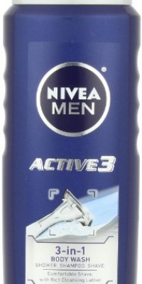 Nivea For Men Active3 Body Wash for Body, Hair & Shave, 16.9-Ounce Bottles (Pack of 3) Nivea For Men Active3 Body Wash for Body, Hair & Shave, 16.9-Ounce Bottles (Pack of 3)
