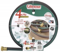 Gilmour 14 Series 4 Ply Reinforced Rubber/Vinyl Hose 5/8 Inch x 50 Feet 14-58050 Black w/Green Stripe Gilmour 14 Series 4 Ply Reinforced Rubber/Vinyl Hose 5/8 Inch x 50 Feet 14-58050 Black w/Green Stripe