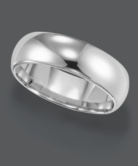 Smooth style for the sophisticated man. Triton men's ring features a polished dome band (7 mm) crafted in white tungsten carbide. Features a comfort fit and scratch-resistant surface. Sizes 8-15. Smooth style for the sophisticated man. Triton men's ring features a polished dome band (7 mm) crafted in white tungsten carbide. Features a comfort fit and scratch-resistant surface. Sizes 8-15.