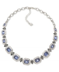 Bring glamour to any gathering with this set necklace from Carolee. Crafted from silver-tone mixed metal, the necklace features stunning glass stones for added flair. Approximate length: 16 inches + 2-inch extender. Bring glamour to any gathering with this set necklace from Carolee. Crafted from silver-tone mixed metal, the necklace features stunning glass stones for added flair. Approximate length: 16 inches + 2-inch extender.