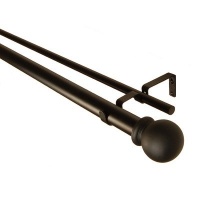 BCL Drapery Hardware 125DBL86B Classic Ball Curtain Rod Set BCL Drapery Hardware 125DBL86B Classic Ball Curtain Rod Set
