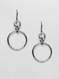 From the Wicked Collection. A sleek style in blackened sterling silver and dazzling diamonds with a linked design. Black rhodium-plated sterling silverDiamonds, .15 tcwDrop, about 2Hook backImported From the Wicked Collection. A sleek style in blackened sterling silver and dazzling diamonds with a linked design. Black rhodium-plated sterling silverDiamonds, .15 tcwDrop, about 2Hook backImported