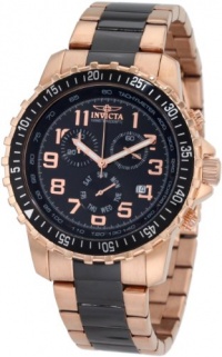 Invicta Men's 1327 Chronograph Black Dial Two-Tone Stainless-Steel Watch Invicta Men's 1327 Chronograph Black Dial Two-Tone Stainless-Steel Watch