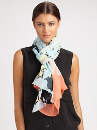 Effortlessly accessorize with this sumptuous silk chiffon wrap adorned with a rainbow of colors.Silk40 X 67Dry cleanImported Effortlessly accessorize with this sumptuous silk chiffon wrap adorned with a rainbow of colors.Silk40 X 67Dry cleanImported