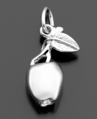 For the perfect teacher or the apple of your eye: this lovely apple charm by Rembrandt Charms is crafted in sterling silver. Approximate drop: 3/4 inches. For the perfect teacher or the apple of your eye: this lovely apple charm by Rembrandt Charms is crafted in sterling silver. Approximate drop: 3/4 inches.