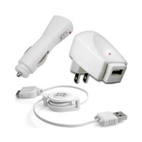 USB Travel Kit with Car Charger, Travel Adapter & Cable for Apple iPod USB Travel Kit with Car Charger, Travel Adapter & Cable for Apple iPod