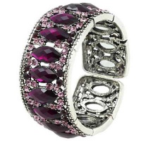 Purple Crystal Wide Bangle Bracelet Fashion Jewelry Purple Crystal Wide Bangle Bracelet Fashion Jewelry