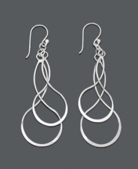 Spin a stylish tale. Unwritten earrings feature an artsy design in twisting sterling silver. Approximate drop: 2-1/4 inches. Spin a stylish tale. Unwritten earrings feature an artsy design in twisting sterling silver. Approximate drop: 2-1/4 inches.
